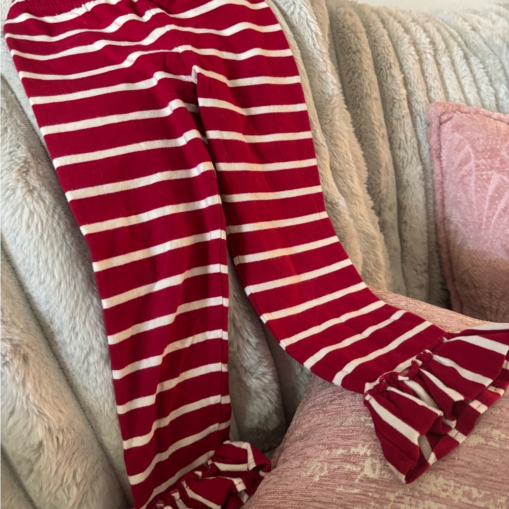 Striped Red and White Kids Casual Bottoms